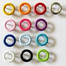 Jersey-Druckknöpfe Ring farbig